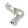 Rack Plating Brass Pave Black Cubic Zirconia Hands with Rings Links Connector Charms LS-KK-A229-13P-2