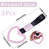 2Pcs ABS Plastic Heart Rear Bumper Warning Handle Ring HJEW-SP0001-49A-2
