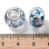 Transparent Two-Color Brass Cores Acrylic European Beads OACR-M024-05S-07-3