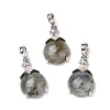 Natural Labradorite Pendants G-M385-05P-B-1