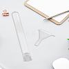 2Pcs Transparent Plastic Funnel Hopper FIND-LP0004-97-3