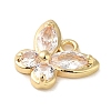 Brass Pave Clear Cubic Zirconia Charms KK-G499-10G-2