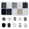 100G 10 Colors Glass Seed Beads SEED-YW0002-89A-1