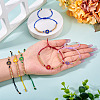 6Pcs 6 Colors Alloy Enamel Link Bracelets for Women BJEW-TAC0042-7