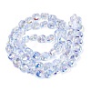 Electroplate Transparent Glass Beads Strands EGLA-N057-02A-01-2