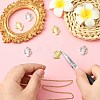 6Pcs 2 Colors Brass with Cubic Zirconia Pendants KK-CJ0003-52-5