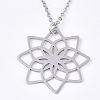 Non-Tarnish 201 Stainless Steel Pendant Necklaces NJEW-T009-JN064-1-45-1