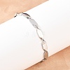 304 Stainless Steel Rhombus Link Chain Bracelets for Men Women BJEW-G766-04P-1