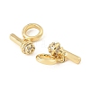 Brass Micro Pave Clear Cubic Zirconia European Dangle Charms KK-CBA9CBD-14G-2