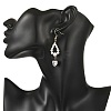 Shell Pearl & Abalone Shell/Paua Shell Beads Dangle Earrings EJEW-JE07314-02-2