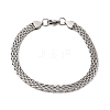 201 Stainless Steel Link Chain Bracelets for Women Men STAS-T077-20P-01-4