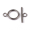 Tarnish Resistant 304 Stainless Steel Ring Toggle Clasps STAS-L176-12P-2