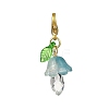 Mushroon Glass & Acrylic Pendant Decorations HJEW-JM02497-4