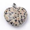 Natural Dalmatian Jasper Pendants G-S219-18G-2