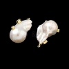 Brass & Pearl Micro Pave Cubic Zirconia Pendants KK-H259-13D-G03-2