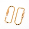 Embryo Brass Screw Carabiner Lock Charms KK-TAC0004-01G-1