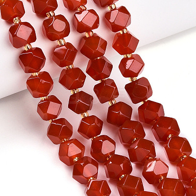 Natural Carnelian(Dyed & Heated) Beads Strands G-T140-09B-1