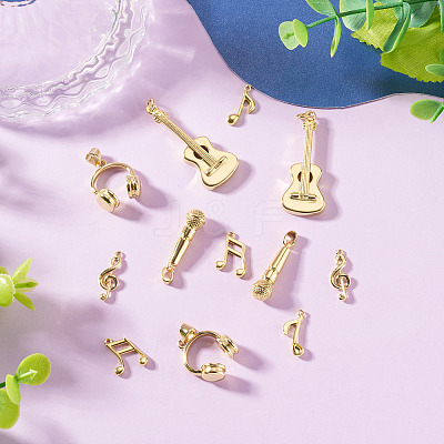 12Pcs 6 Styles Brass Pendants FIND-TA0008-88G-1