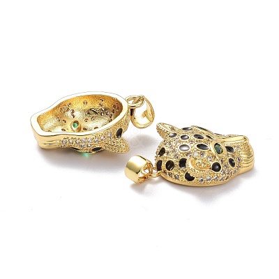 Brass Micro Pave Cubic Zirconia Pendants ZIRC-L100-123G-1