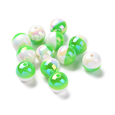 Two Tone Opaque Resin Beads RESI-A020-02B-1