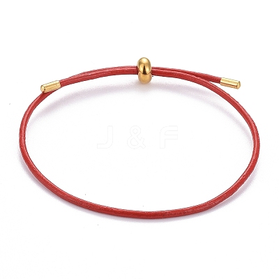 Adjustable PU Leather Cord Slider Bracelets BJEW-F412-05G-1