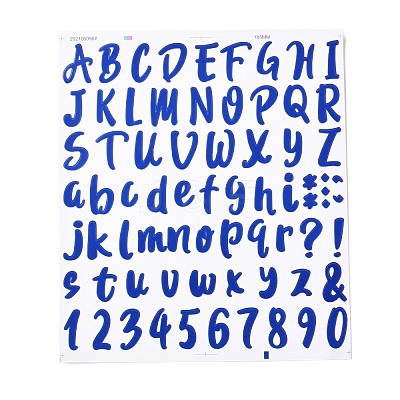 Number & Alphabet & Sign PVC Waterproof Self-Adhesive Sticker DIY-I073-04B-1