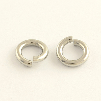 Tarnish Resistant 304 Stainless Steel Open Jump Rings A-STAS-R065-44-1