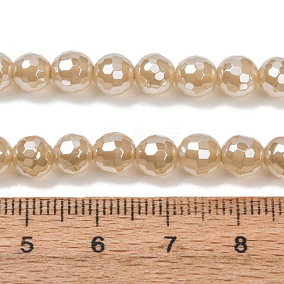 Electroplated Natural Agate Beads Strands G-B191-A07-6mm-07-1