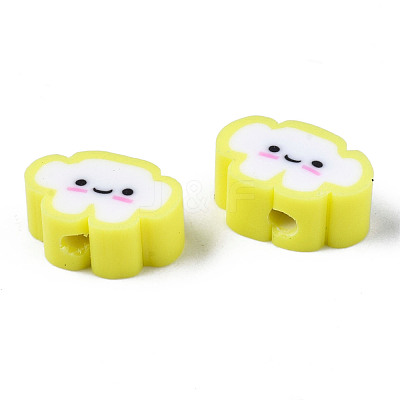 Handmade Polymer Clay Beads X-CLAY-N008-033H-1