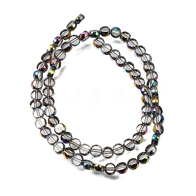 Electroplated Transparent Glass Beads Strands GL-CBA98F0-06B-03-1