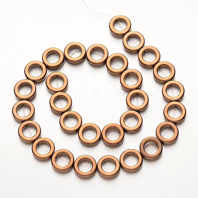 Electroplate Non-magnetic Synthetic Hematite Beads Strands G-F300-04-08-1
