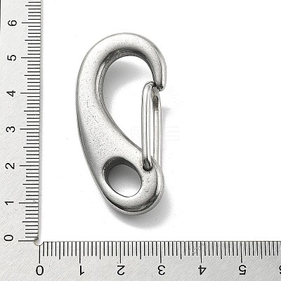 304 Stainless Steel Push Gate Snap Keychain Clasp Findings STAS-B082-04A-P-1