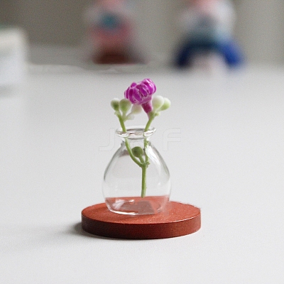 Glass Dried Flower Vase Ornaments PW-WG73979-01-1