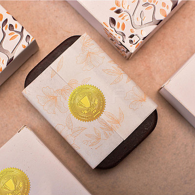 Plastic Self Adhesive Gold Foil Embossed Stickers DIY-WH0211-367-1