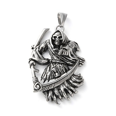 304 Stainless Steel Big Pendants STAS-M113-11AS-01-1