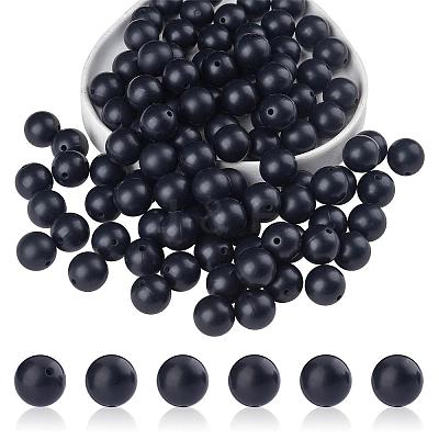 100Pcs Silicone Beads Round Rubber Bead 15MM Loose Spacer Beads for DIY Supplies Jewelry Keychain Making JX452A-1