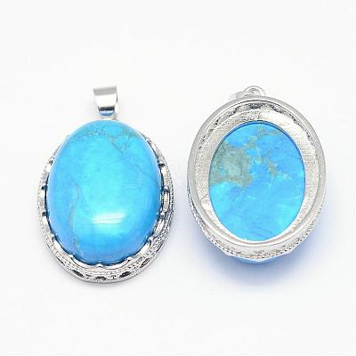 Synthetic Turquoise Pendants G-D851-07-1