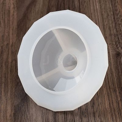 Faceted Round DIY Candle Cup Silicone Molds DIY-Q037-07B-1