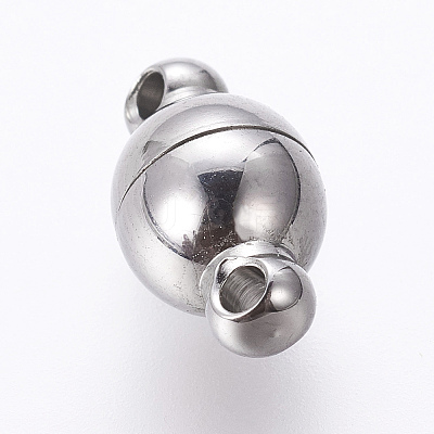 Non-Tarnish 304 Stainless Steel Magnetic Clasps X-STAS-K006-6mm-04C-1