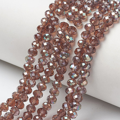 Electroplate Glass Beads Strands EGLA-A034-T4mm-J15-1