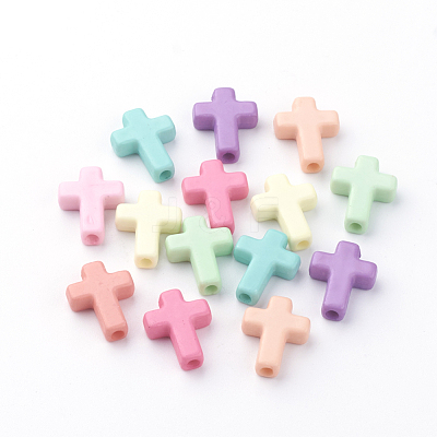 Opaque Acrylic Beads X-SACR-S295-10-1