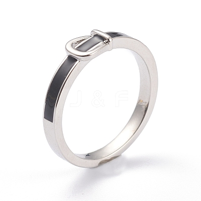 Brass Enamel Finger Rings RJEW-J074-04P-B-1