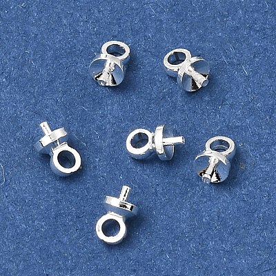 Brass Cup Pearl Peg Bails Pin Pendants KK-D110-04S-1