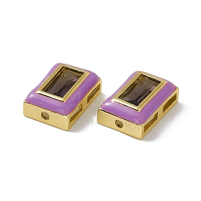 Rack Plating Brass Rectangle Beads KK-C007-14G-03-1