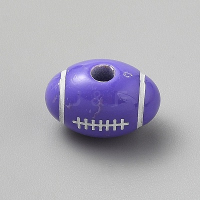 Opaque Acrylic European Beads SACR-CJC0001-34C-1