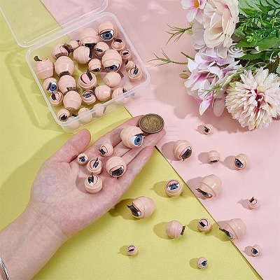 24 Pairs 6 Styles 3D ABS Doll Craft Cartoon Movable Eye FIND-PH0028-13B-1