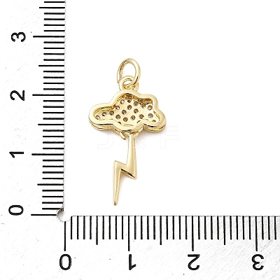 Brass Micro Pave Cubic Zirconia Pendants LS-KK-D105-04G-1