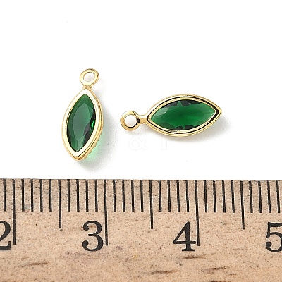Brass Glass Charms KK-Z136-33G-01-1
