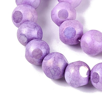 Ombre Effect Dyed Electroplate Opaque Glass Beads Strands EGLA-Q130-01A-13-1