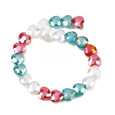 Electroplate Transparent Glass Beads Strands GL-CBADAFE-01H-1